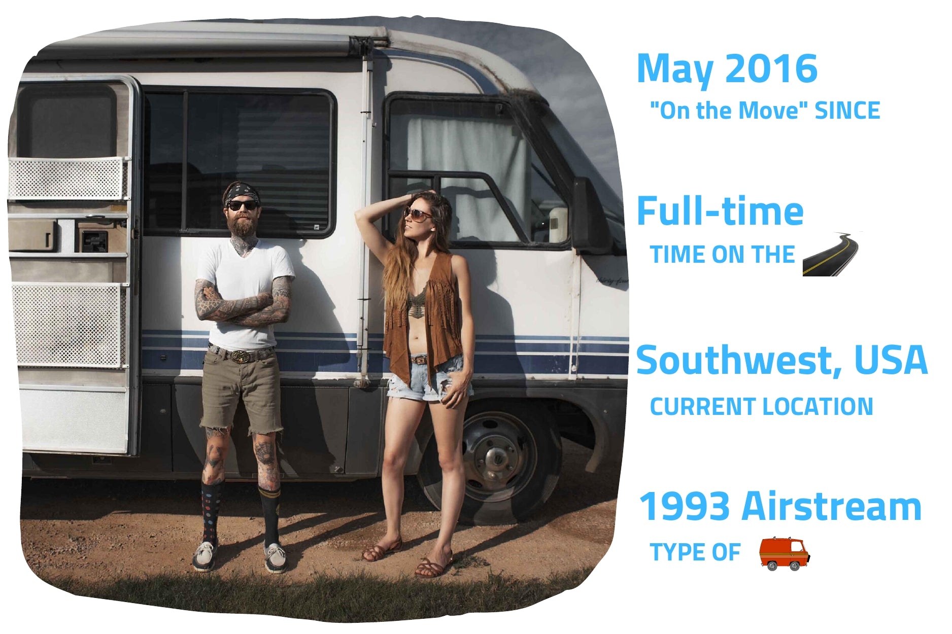 Reggie and Monica on their RV and Airstream journey. Interview and Story of their life.