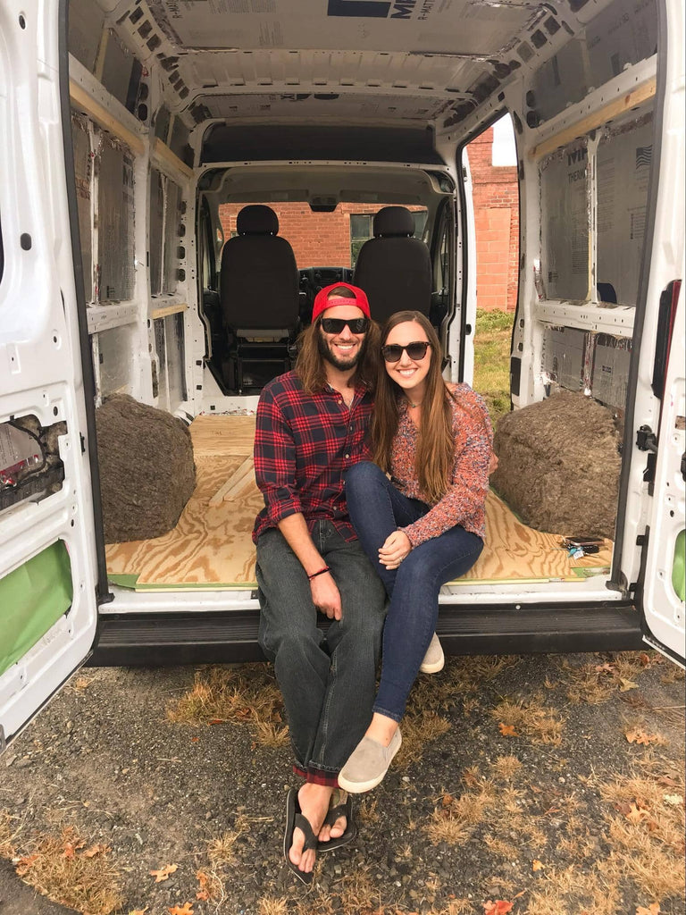 Vanlife image with meg and ty from we.the.wanderers