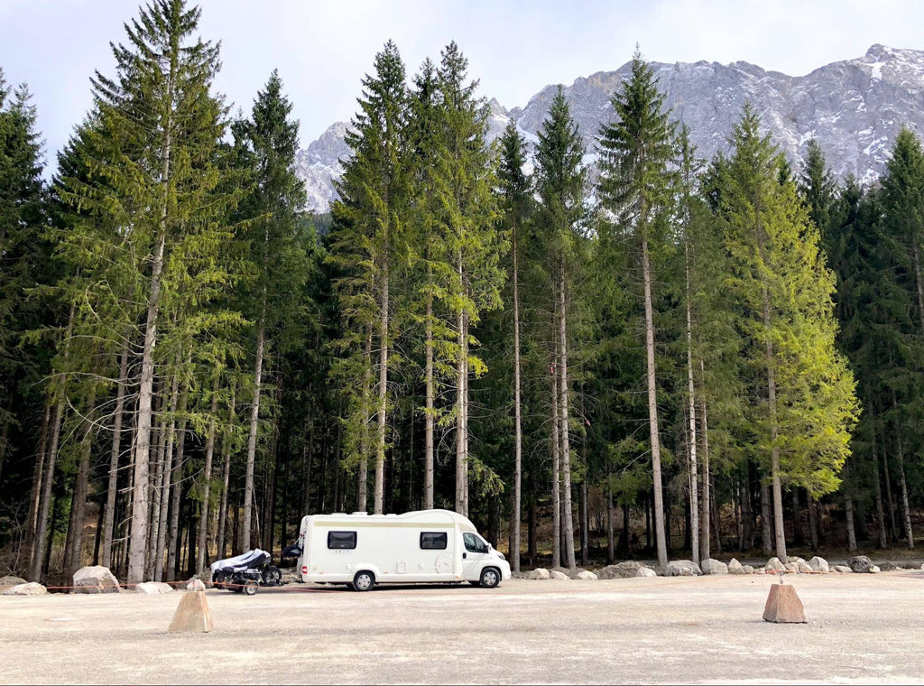 Kathryn Bird's Motorhome in the mountains