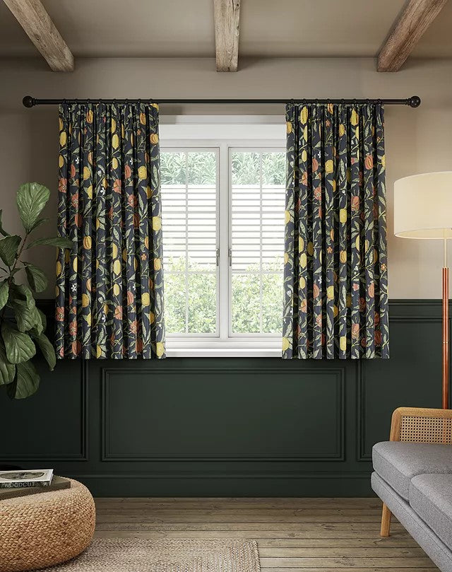 Short pencil pleat curtains