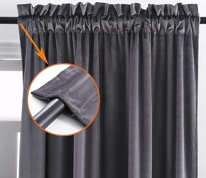 How to hang rod pocket curtains