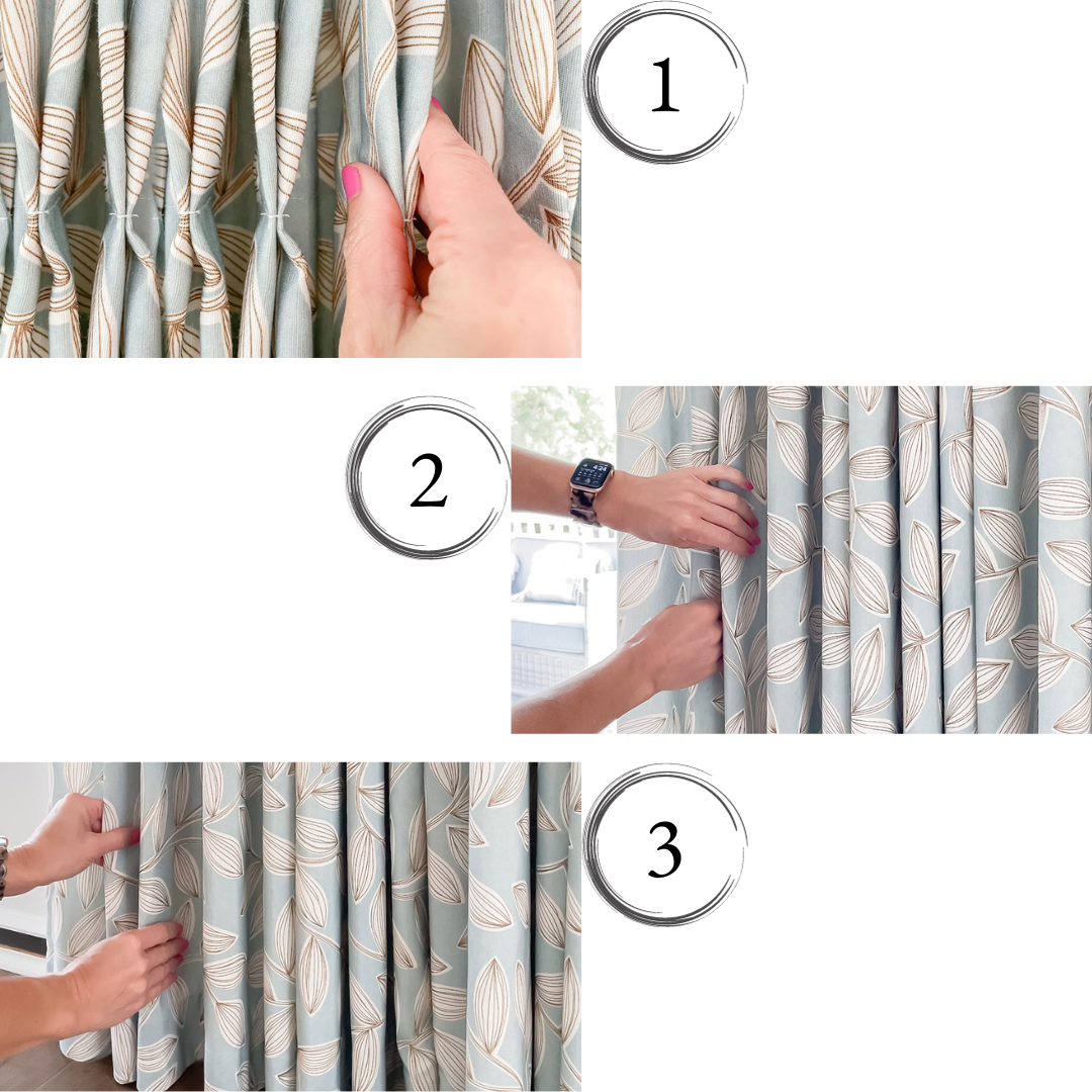 Hand guide pleats to train your curtains