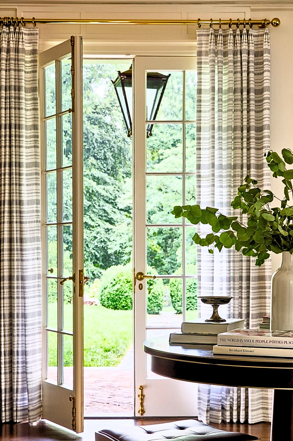 French door curtains