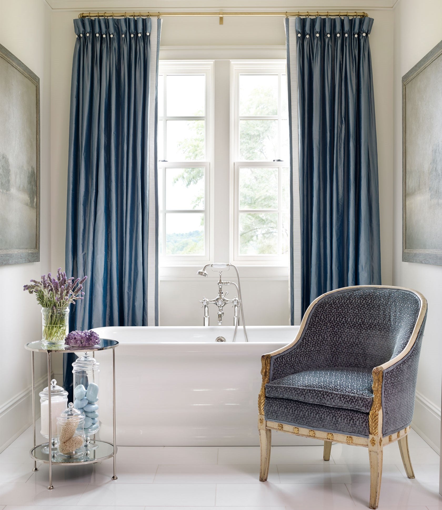 Blue Bathroom Curtains