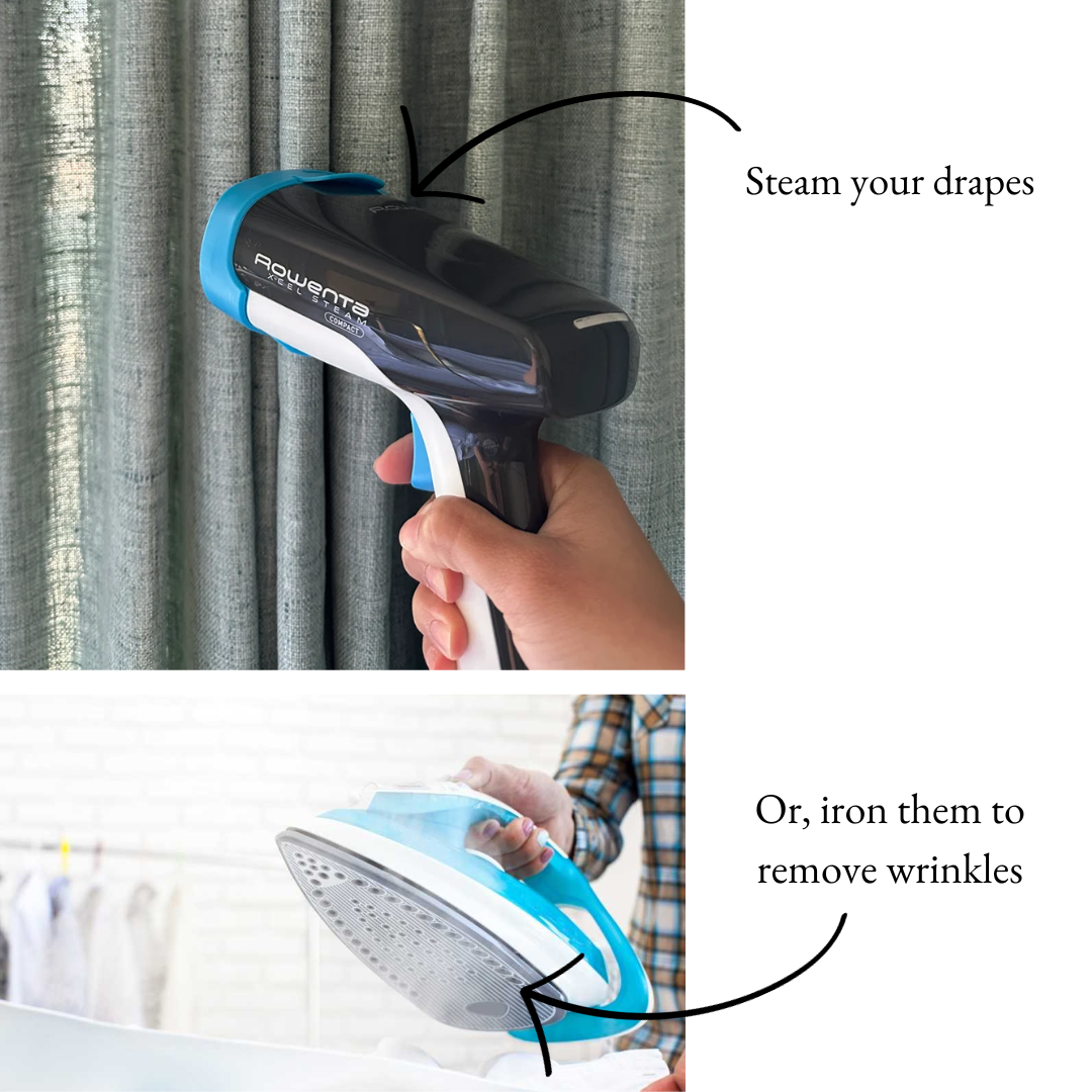 Steam or iron your drapes