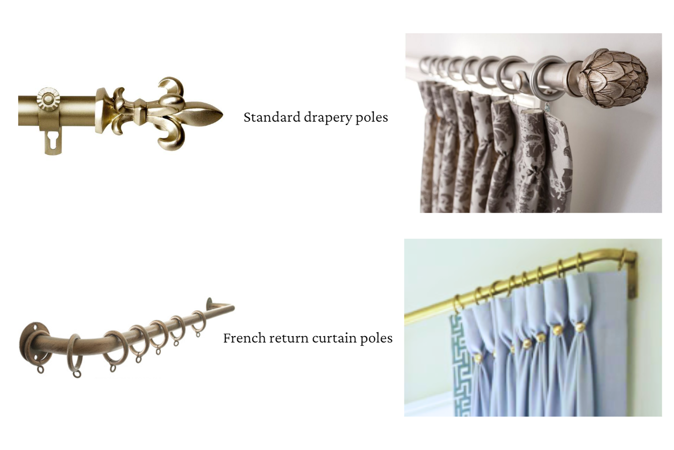 Types of curtain rods