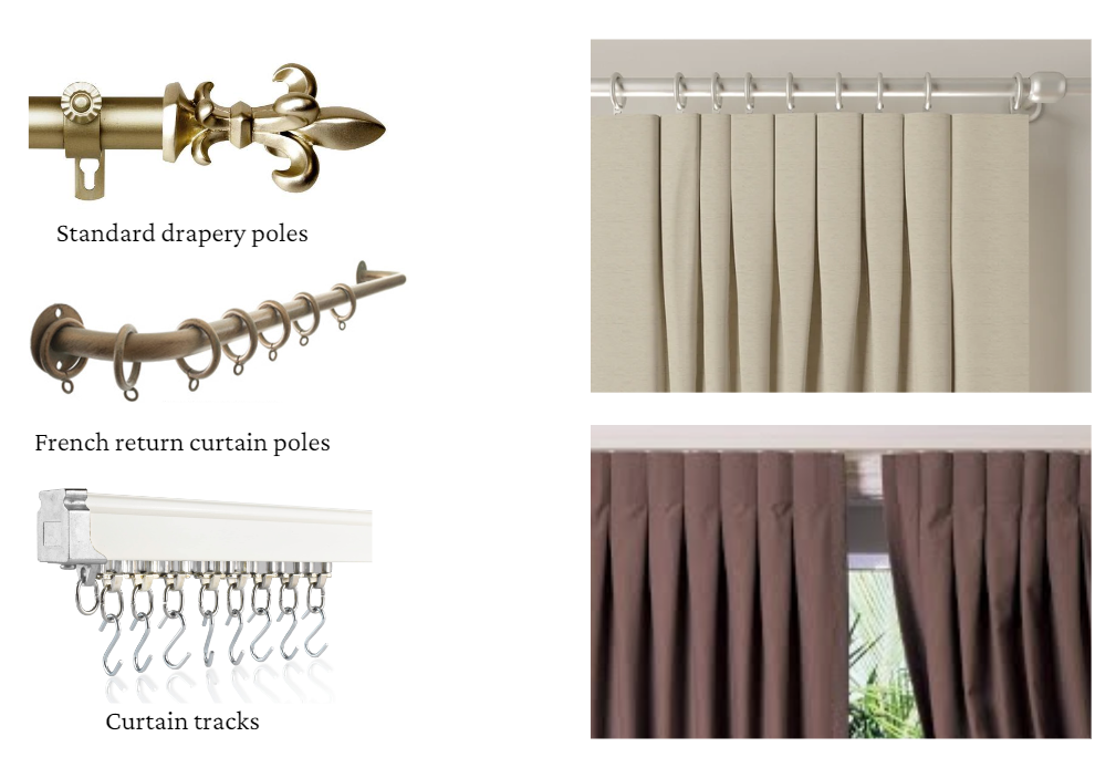 Drapery hardware options