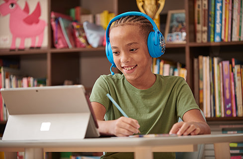 Noise cancelling headphones for kids, BuddyPhones volume limiting school headphones