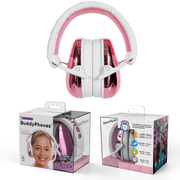 Pink BuddyPhones Guardian kids earmuffs hearing protection 