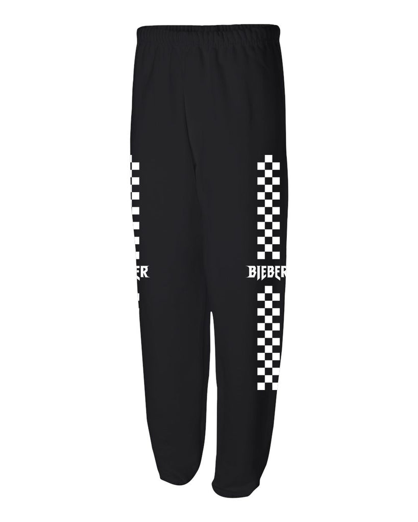 black and white checkered sweatpants