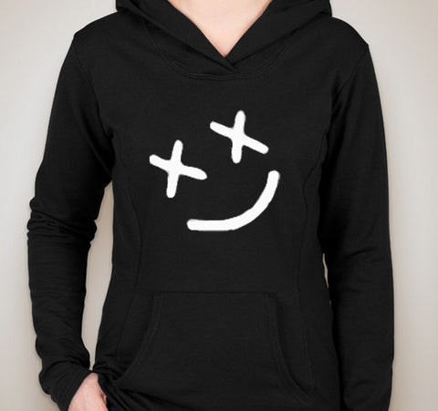 x smiley face hoodie