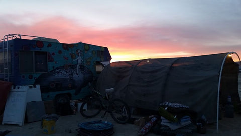 Night on the Playa in a PVC Tent