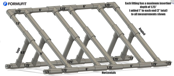 PVC Bike Rack Dimensions for Maverick Truck Bed