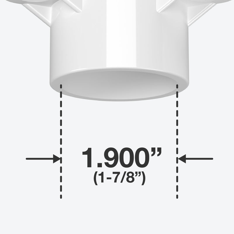 1/2 pvc table cap with screw tabs