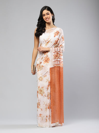 Digital Printed Georgette Saree Image 1