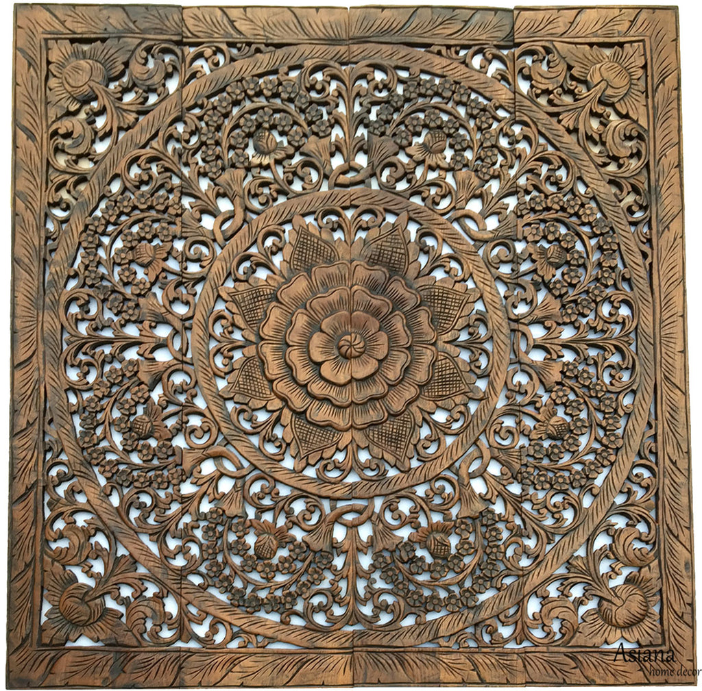 Best Asian Home Decor Selections. Elegant Wood Carved Wall Panels