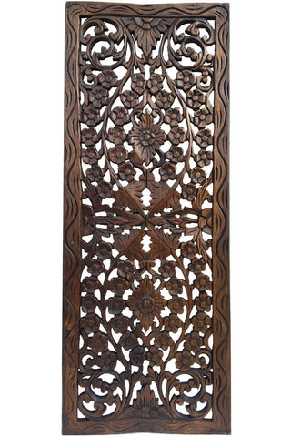 Floral Wood Carved Wall Panel Wood Wall Decor For Sale Asiana Home Decor