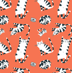 Tissu enfant chats