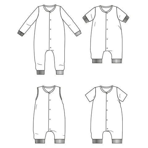 Patron combinaison pyjama bébé LISBOA PDF – ikatee