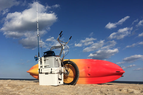 fishing cart and kayak cart honey badger wheel