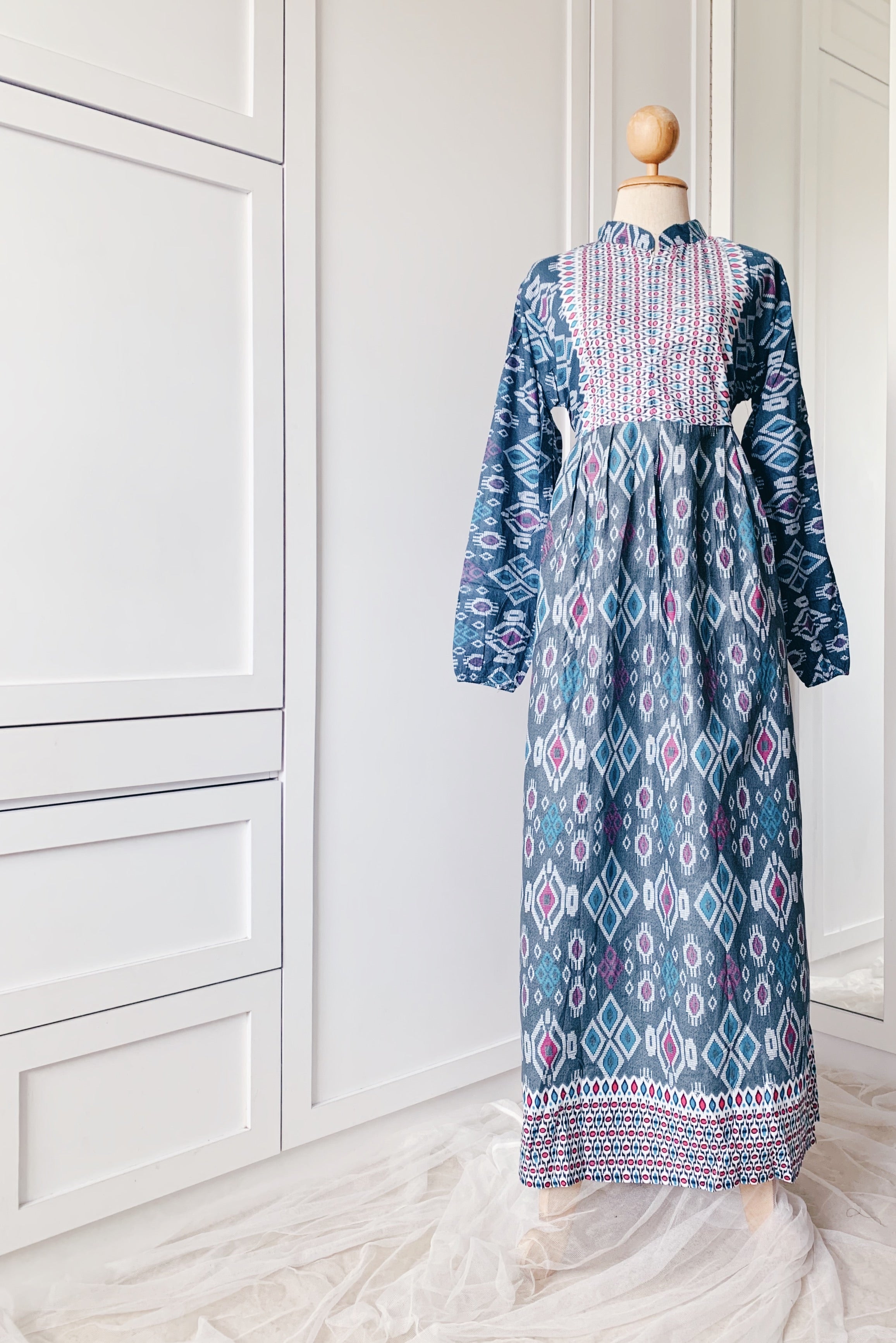 batik maxi dress