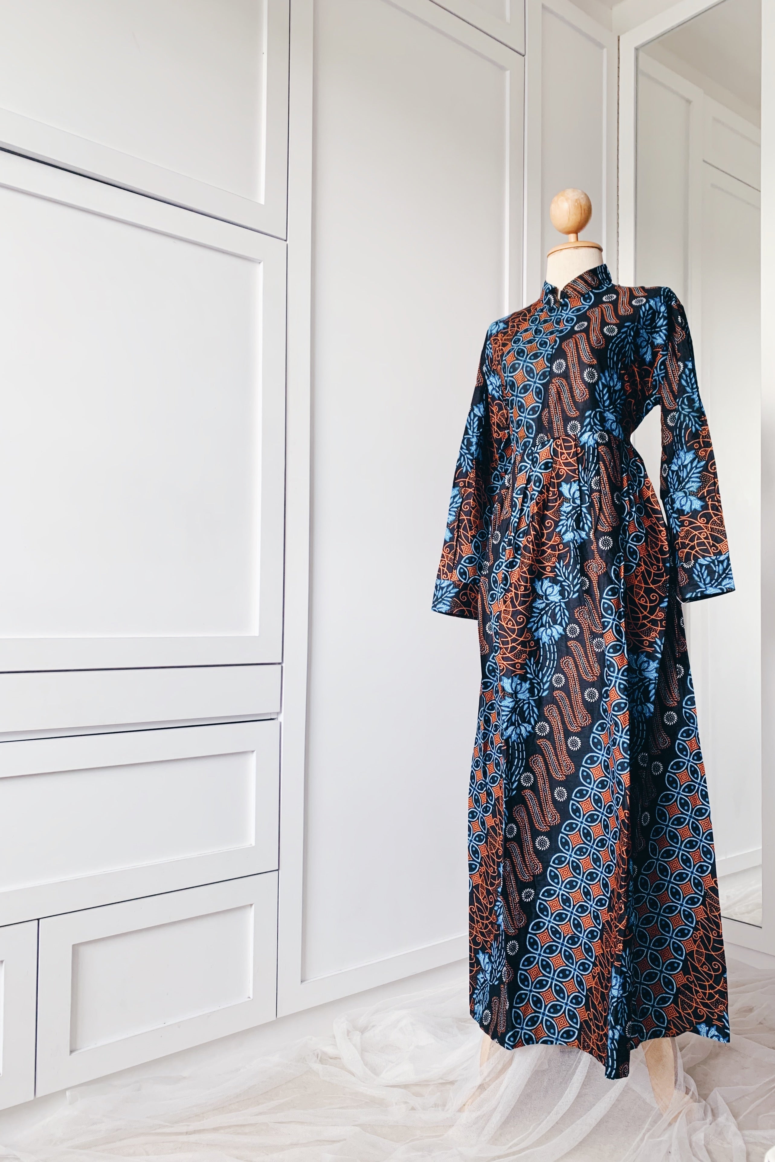 batik maxi dress