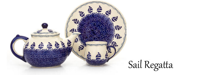 Traditional Polish Pottery: Sail Regatta