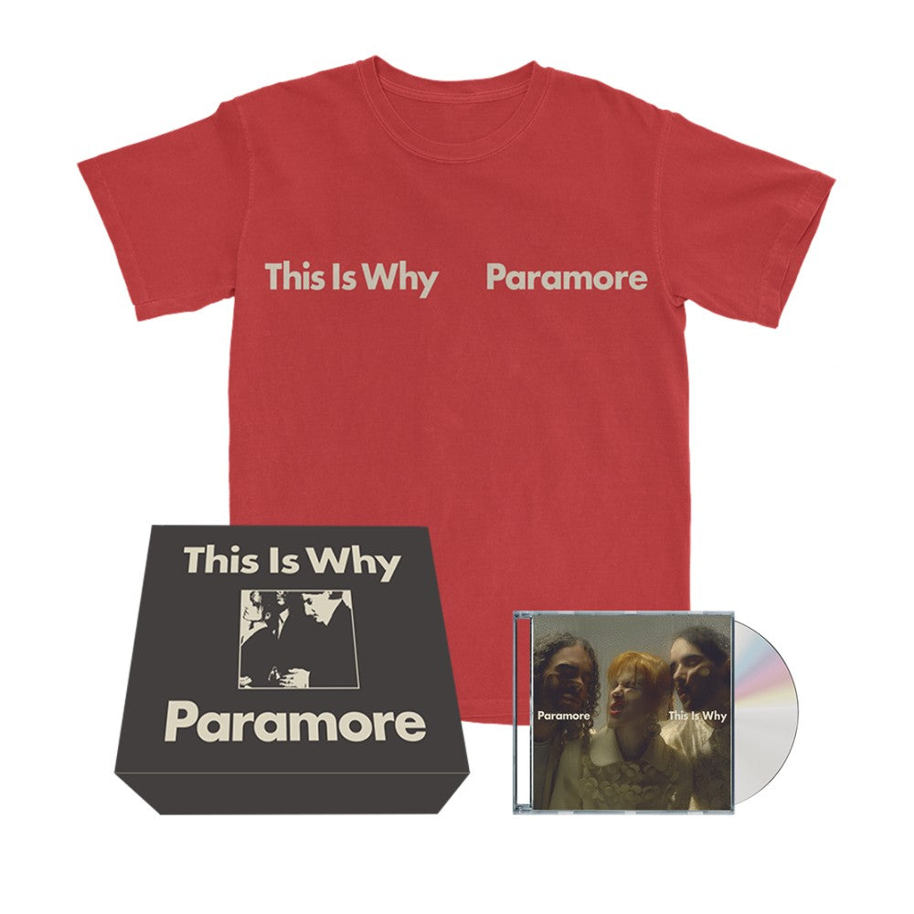 Paramore - This Is Why Brown T-Shirt, CD Boxset