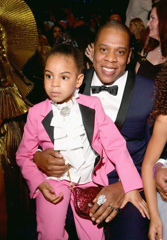 Blue Ivy's Hot Pink Guicci Suit