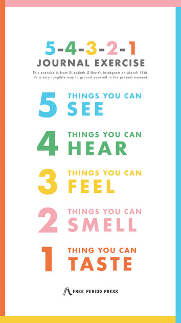 Five Senses Mindfulness Exercise Free Download Free Period Press