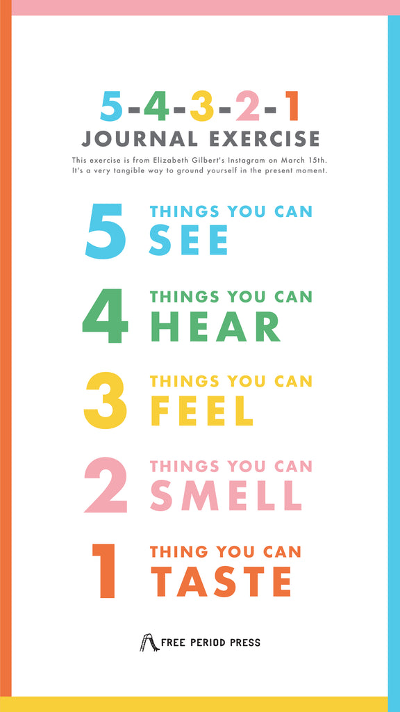 Five Senses Mindfulness Exercise Free Download Free Period Press