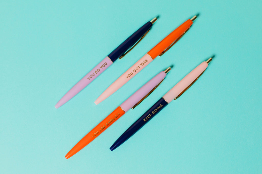 You Got This, You Do You, Keep Going, & You Are Enough Pens - Free Period Press x Eccolo