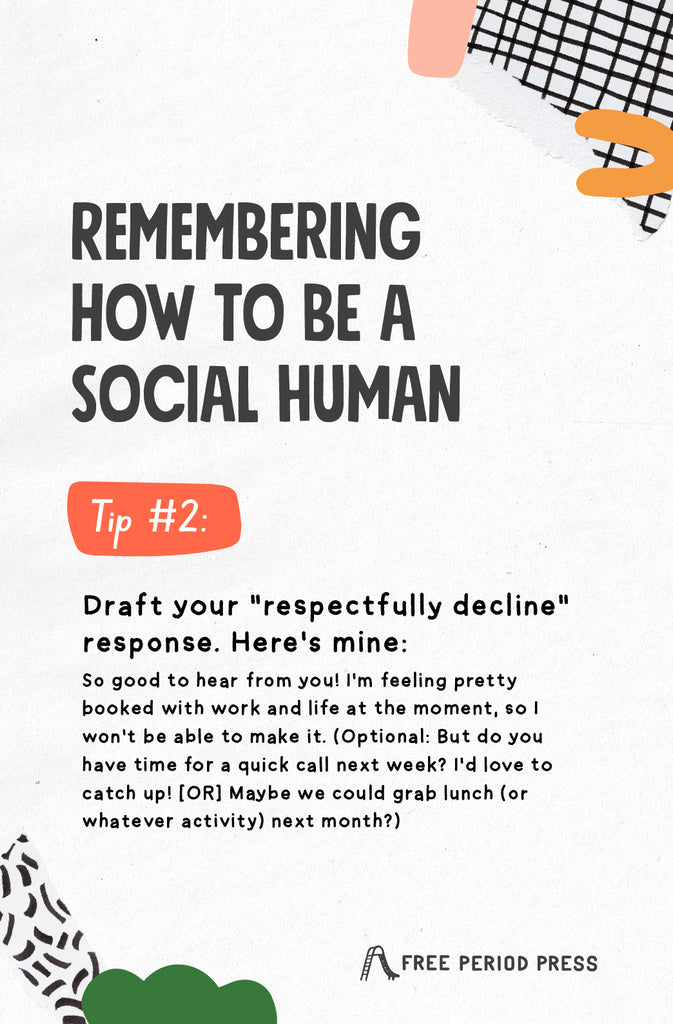 Remembering how to be a social human tip