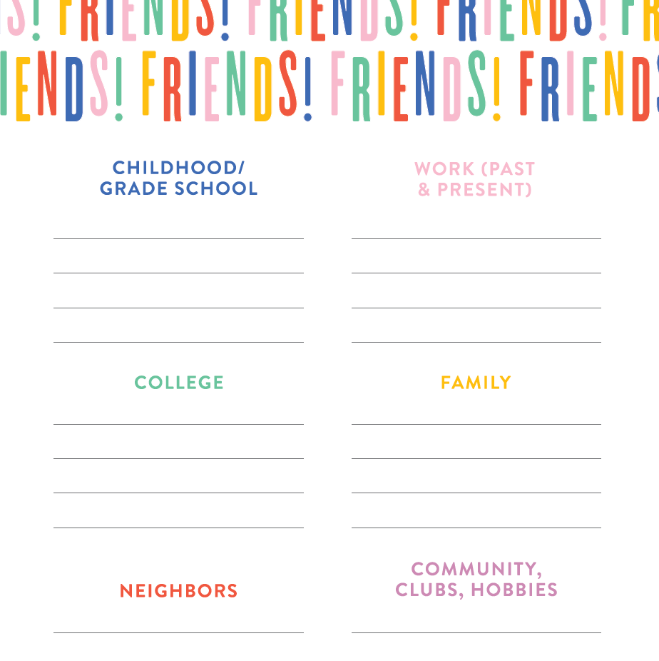 Friendship Mapping Printable