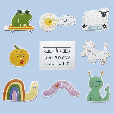 Unibrow Society Stickers