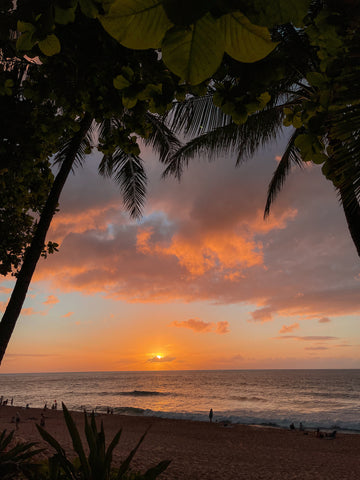 Hawaiian Sunset at Pipeline Beach