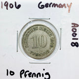 1906 A German Empire 10 Pfennig Coin