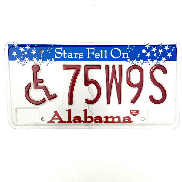 Alabama License Plate 75W9S