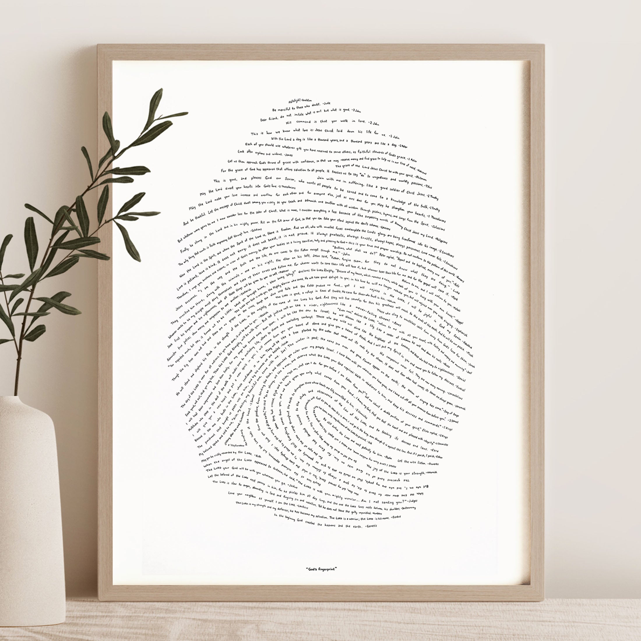 16x20 God's Fingerprint Letterpress Art Print