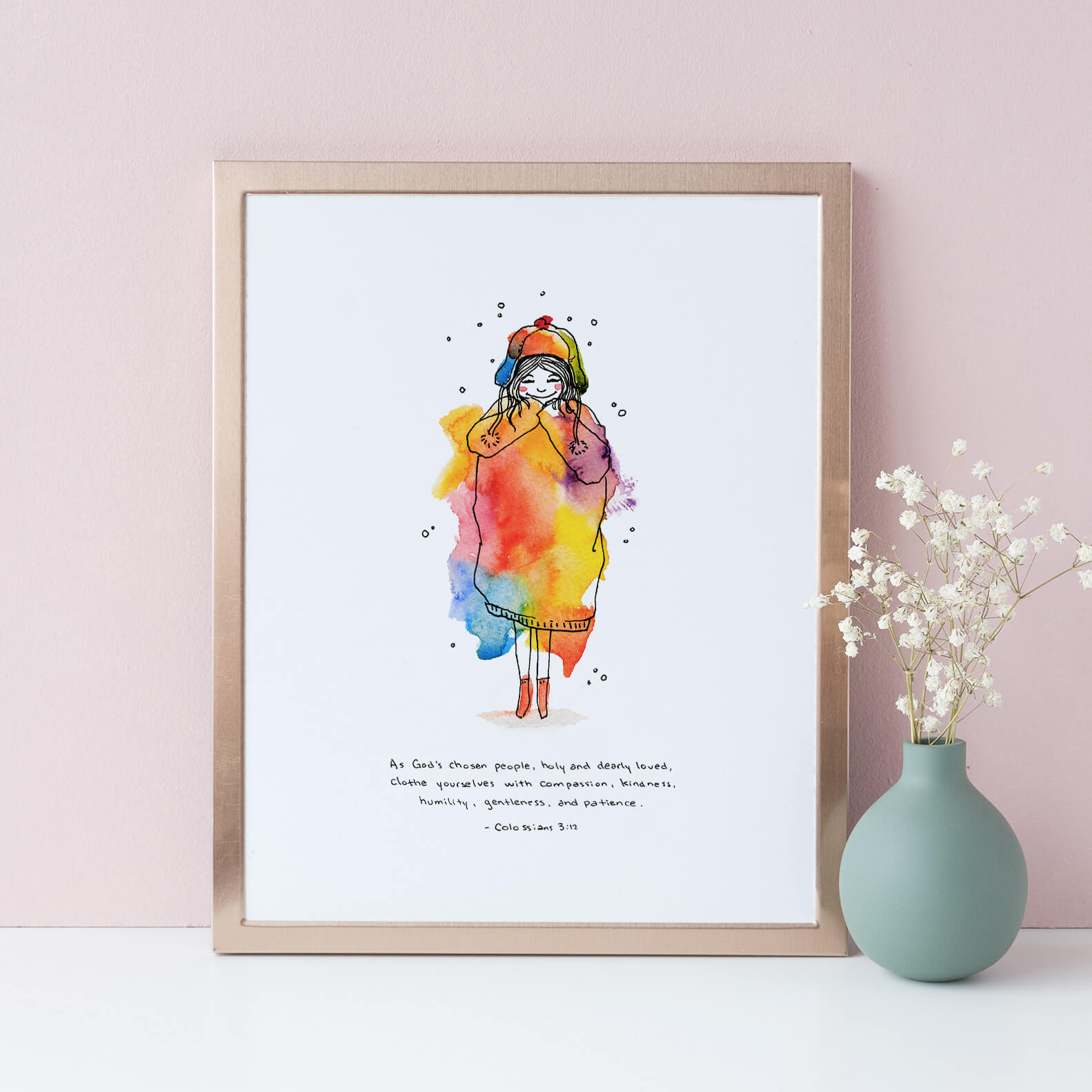 Clothed in Love - Colossians 3:12 | Scripture Art Print