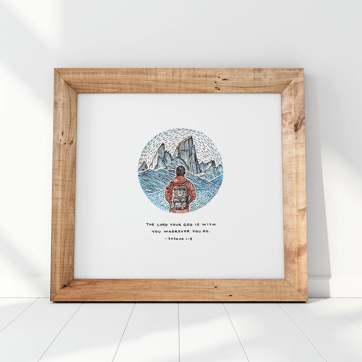 God is with You - Joshua 1:9 | Scripture Art Print