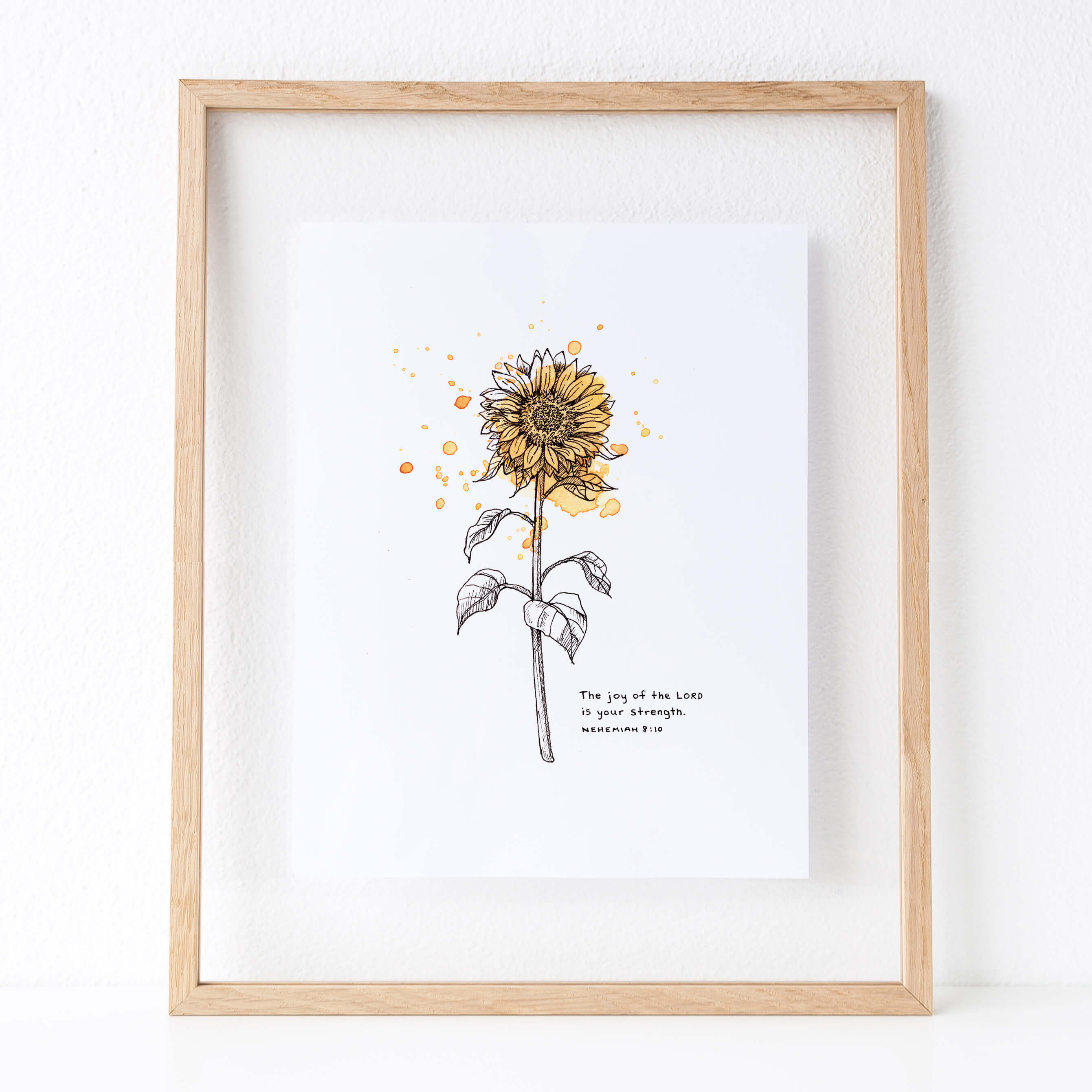 Framed Joy of the Lord Art Print | Nehemiah 8:10