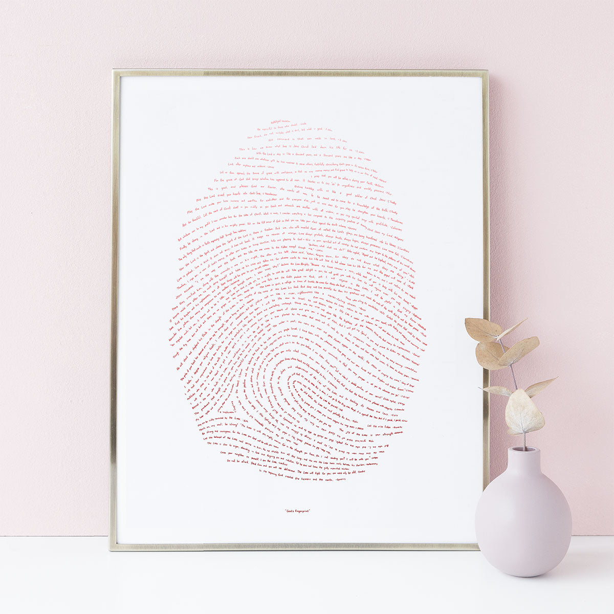 18x24 Illuminated Fingerprint - Rose Gold 