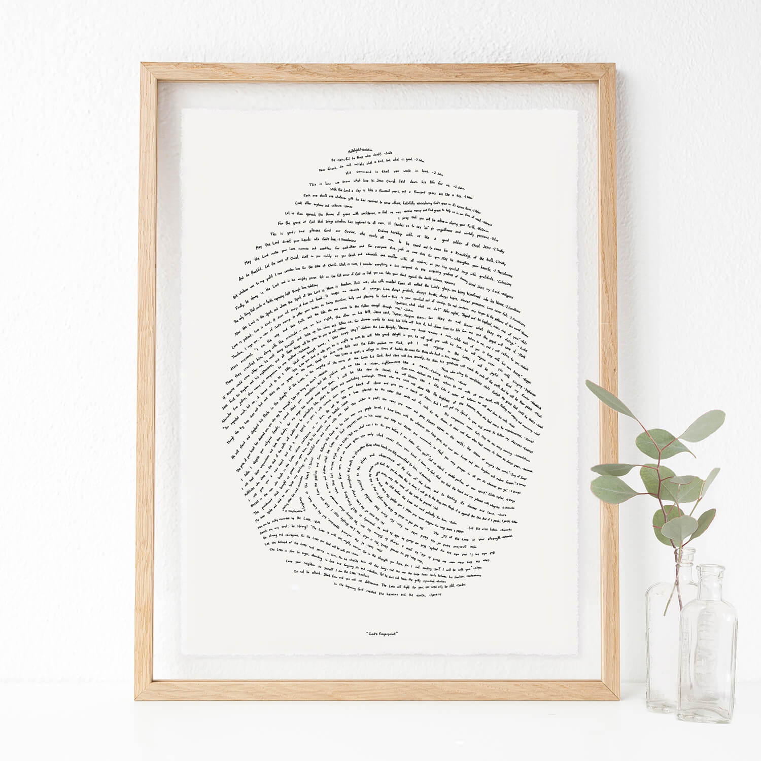 18x24 God's Fingerprint Screenprint | Scripture Art Print