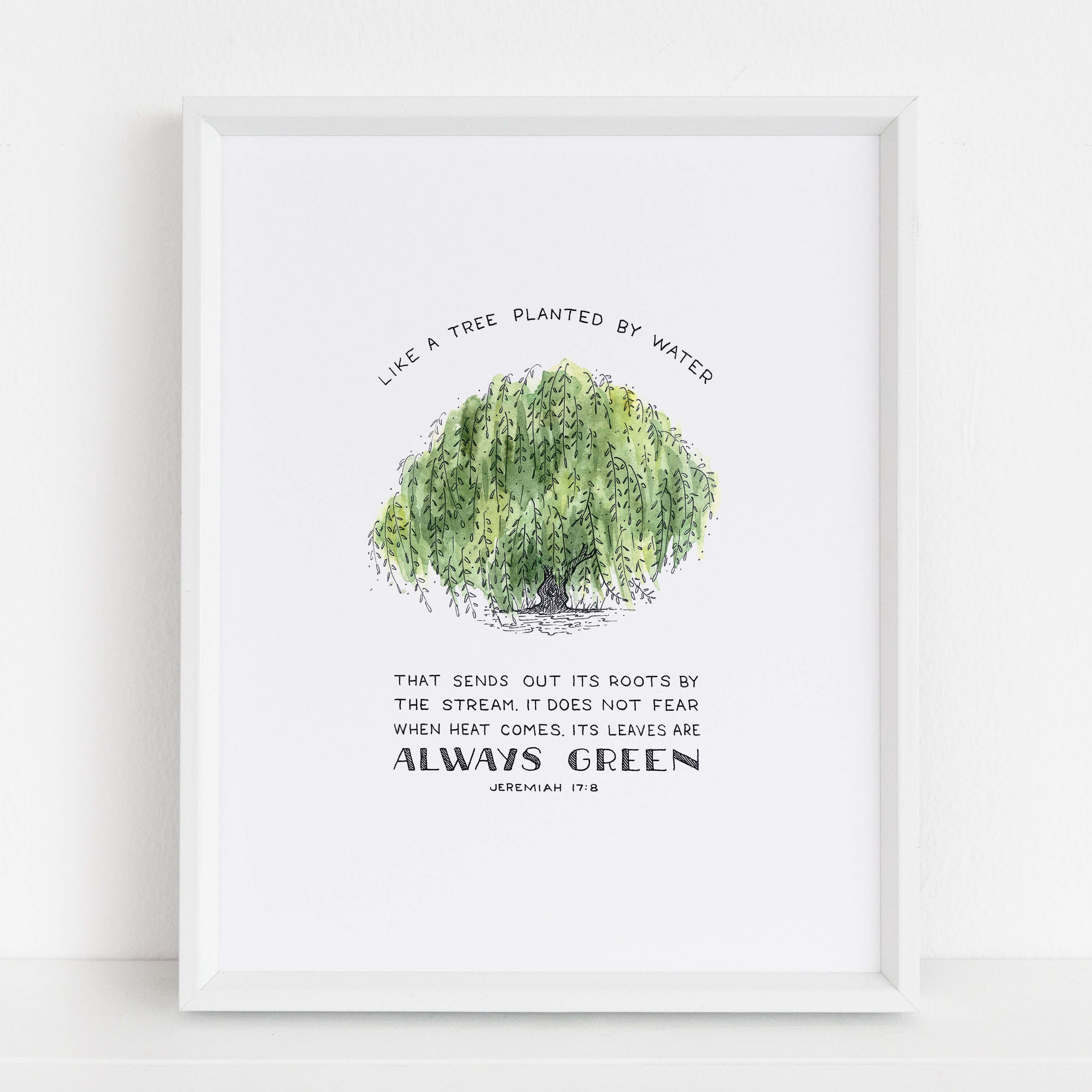 Framed Tree Planted by Water Art Print | Jeremiah 17:8