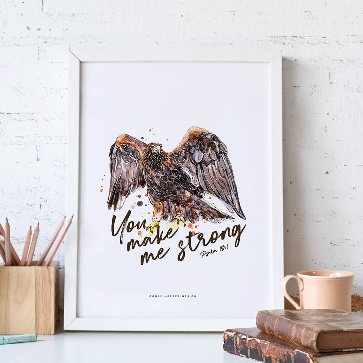 Christian Wall Art Eagle Strong