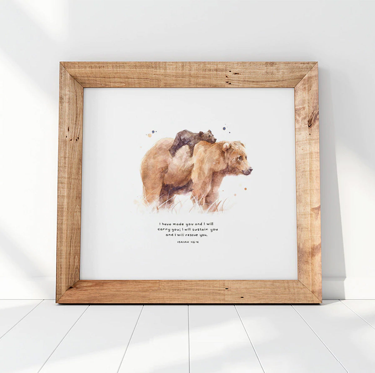 I Will Carry You - Isaiah 46:4 | Scripture Art Print