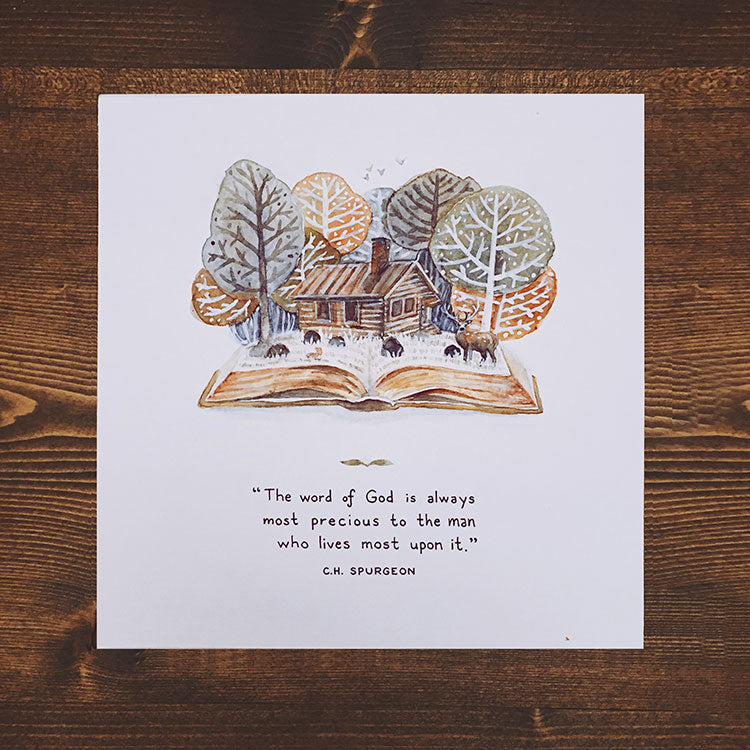 Live Upon the Word - Charles Spurgeon Artwork Quote 