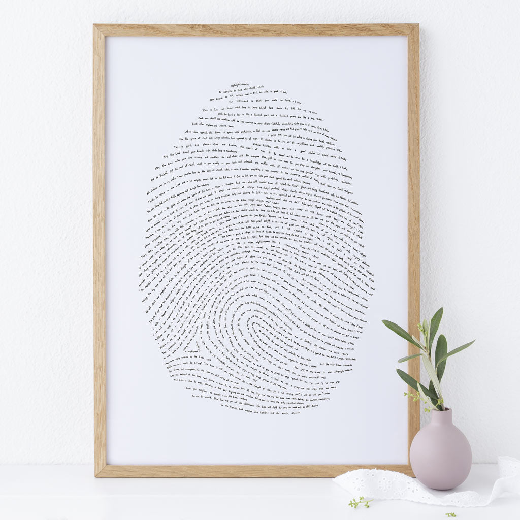 God's Fingerprint Artwork Scripture Art Bible Verse Christian Gift