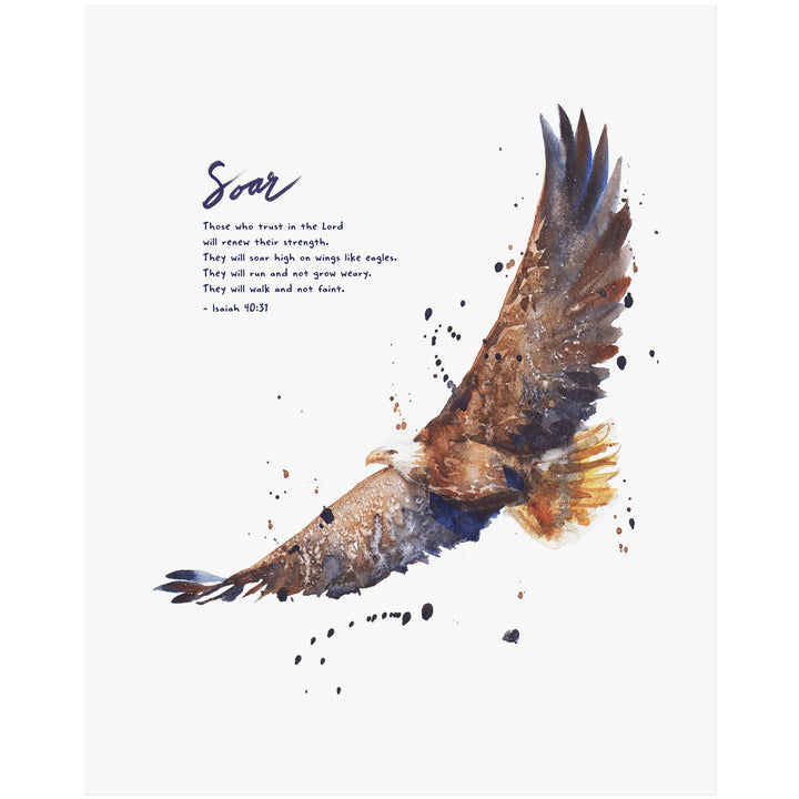 Soar on Wings Like Eagles - Scripture Art Print
